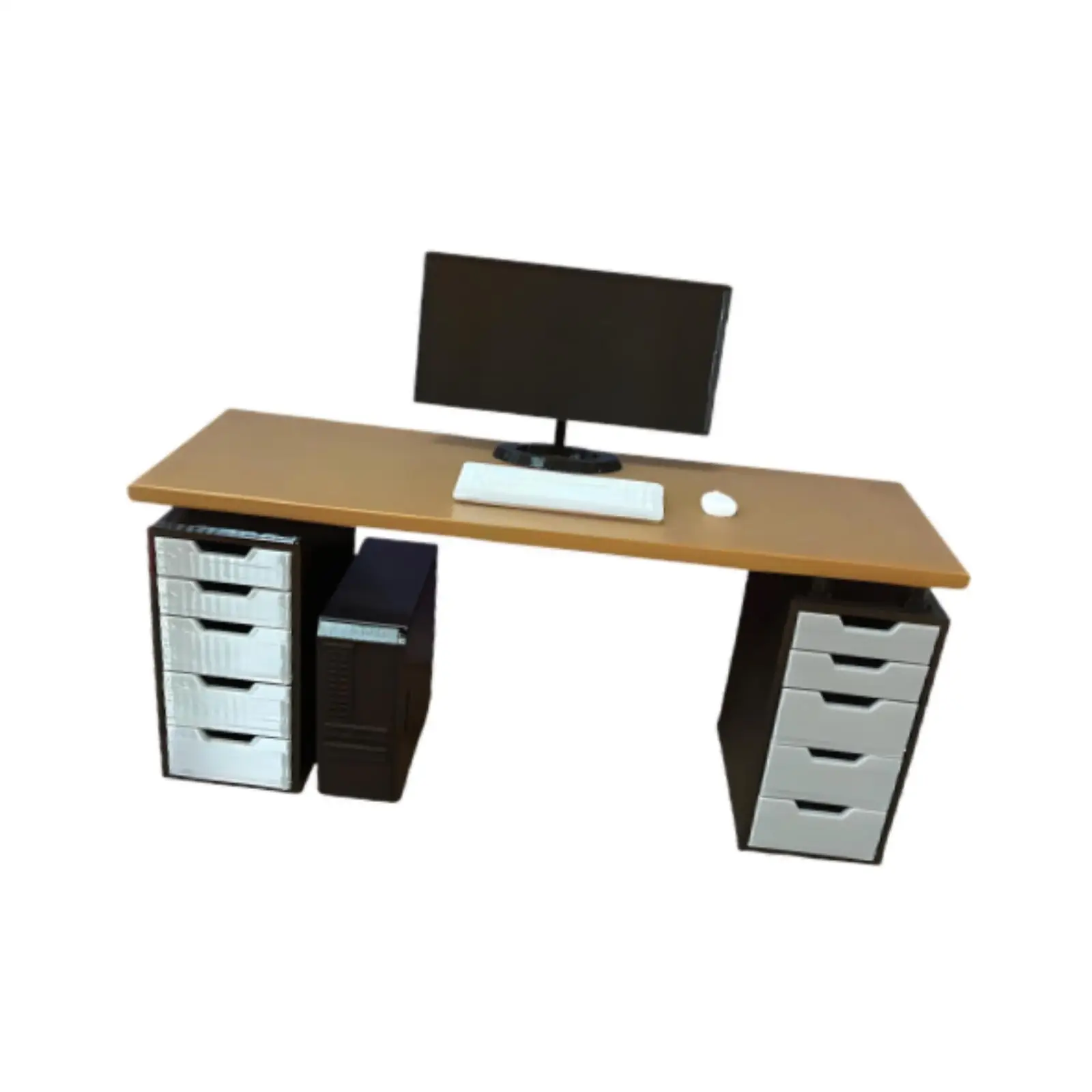 1/12 Miniature Office Furniture Set,Pretend Play,Sturdy,Photo Props,Dollhouse Decoration,Desktop Computer Model Simulation