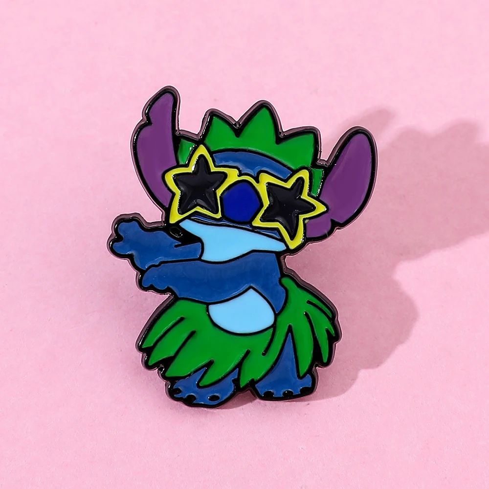 Disney Lilo & Stitch Lapel Badges Backpack Brooch Enamel Pins Metal Clothes Jeans Accessories Decoration Cartoon Jewelry Anime