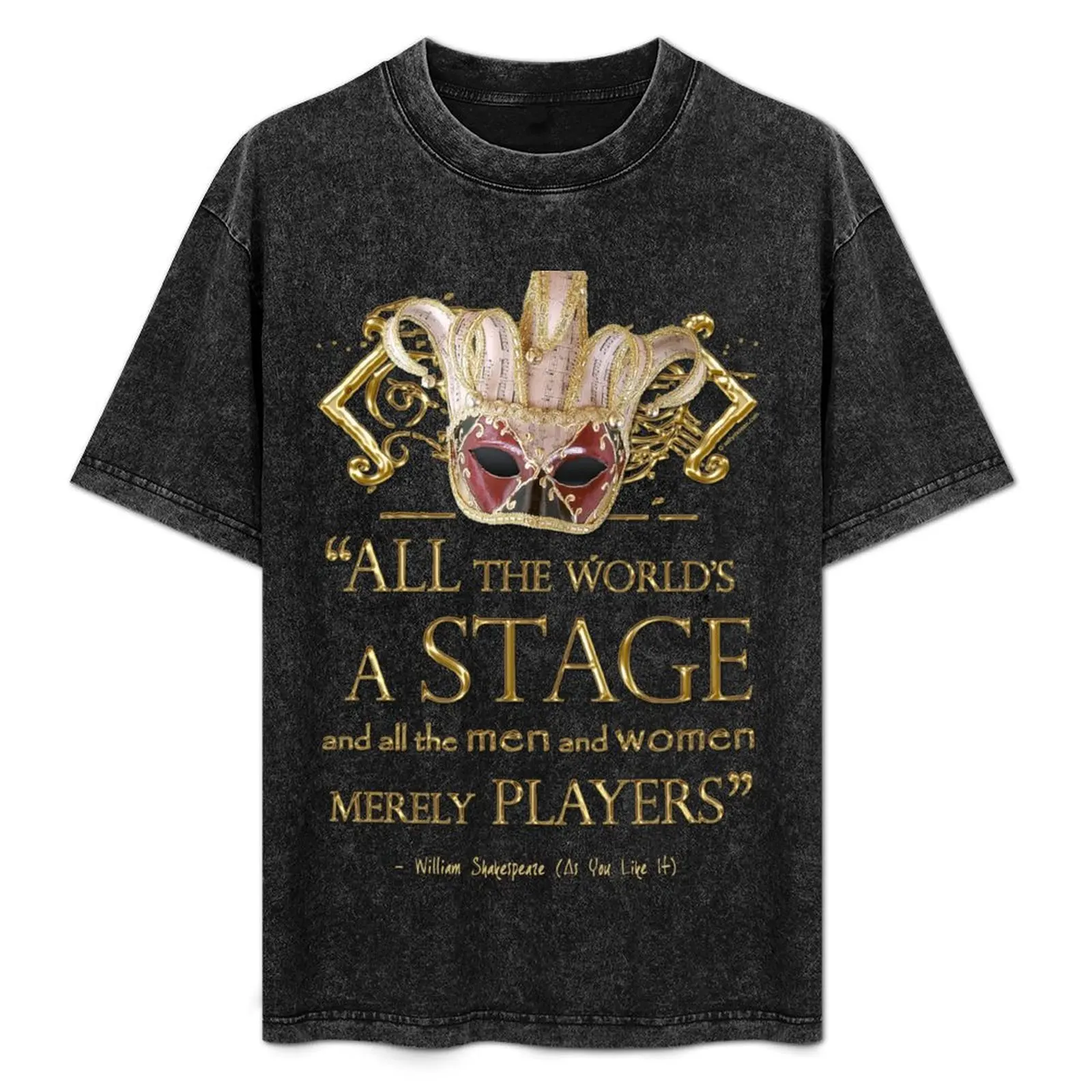Shakespeare As You Like It Stage Quote T-Shirt Athletic Quick Dry T-Shirt for Men