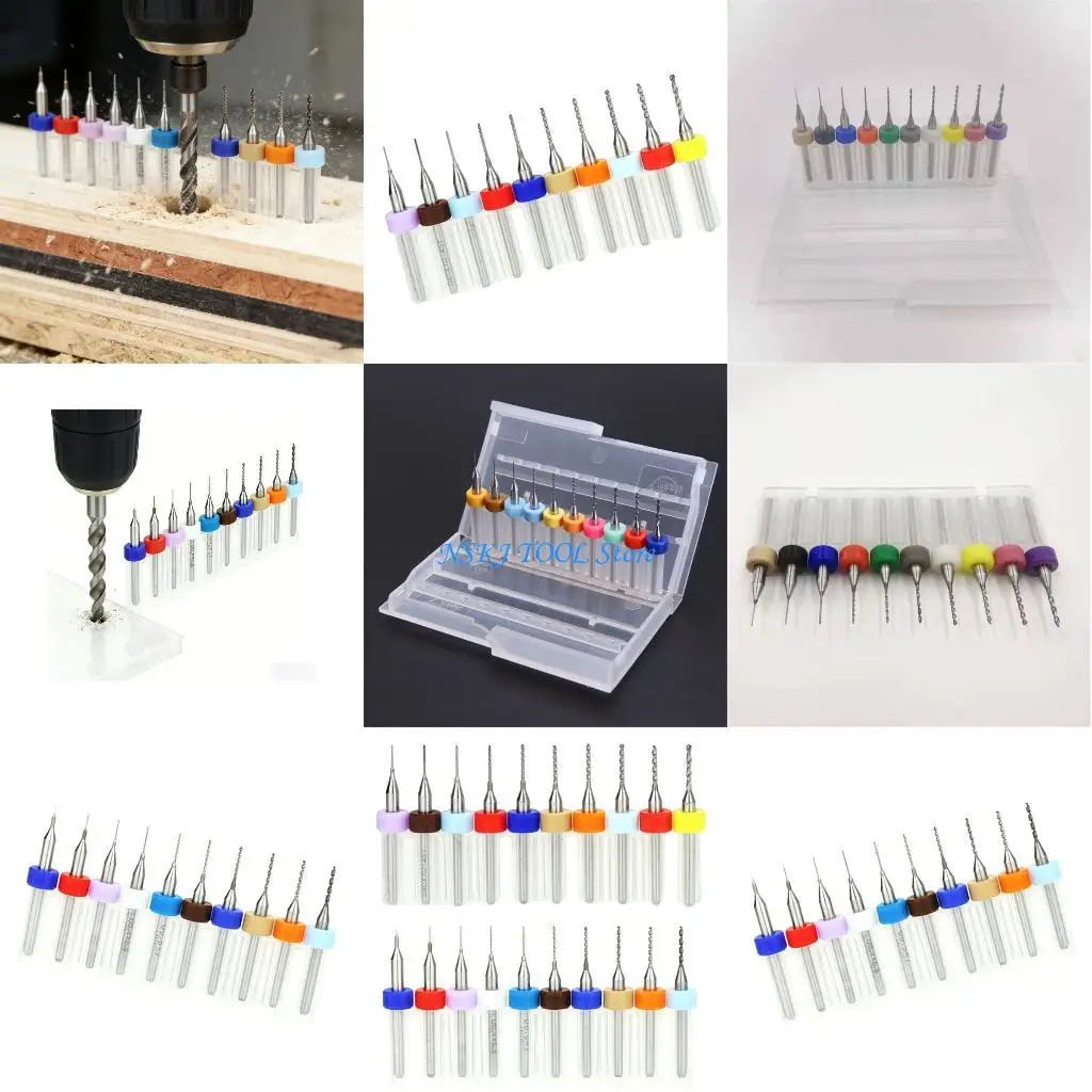 

L8RC Pack of 10 Durable Drill Bits Suitable for Plastic and Soft Metals for Hand Projects and Various Applications