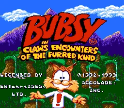 بطاقة الألعاب Bubsy16bit MD لمحرك Sega Mega لـ Genesis