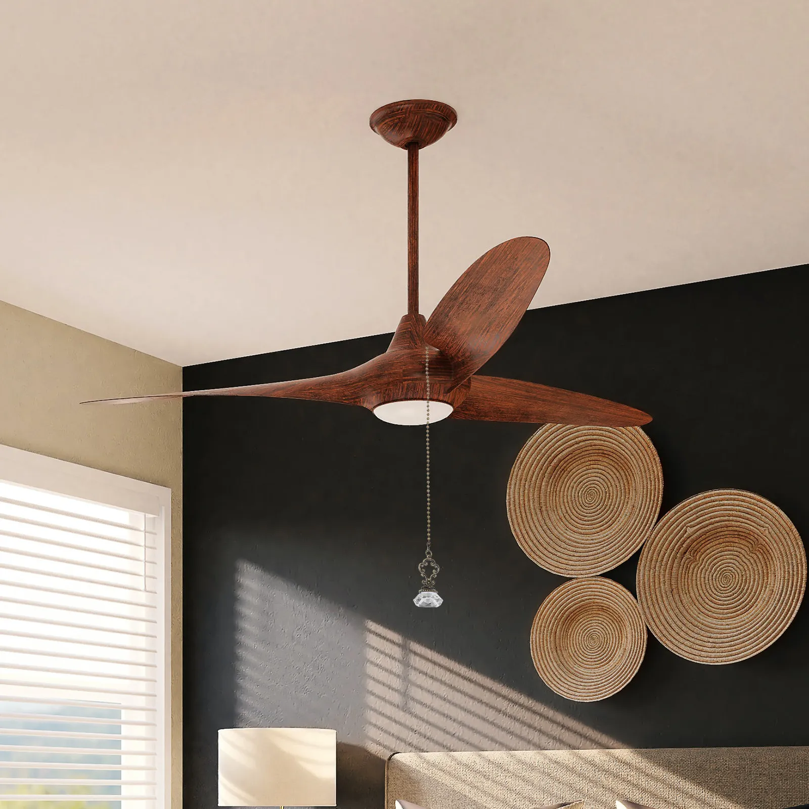 

2 шт. удлинителя цепи для потолочного вентилятора - светоотражающий хрустальный подвесной шнур для винтажной декоративной лампы