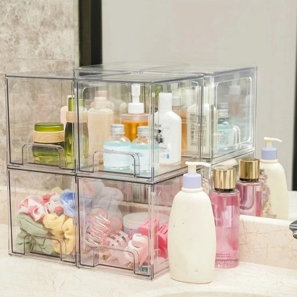 

Durable Transparent Storage Drawers Hollow Design Large Capacity Blind Box Showcase Multi-Purpose Dustproof Organizer Bedroom