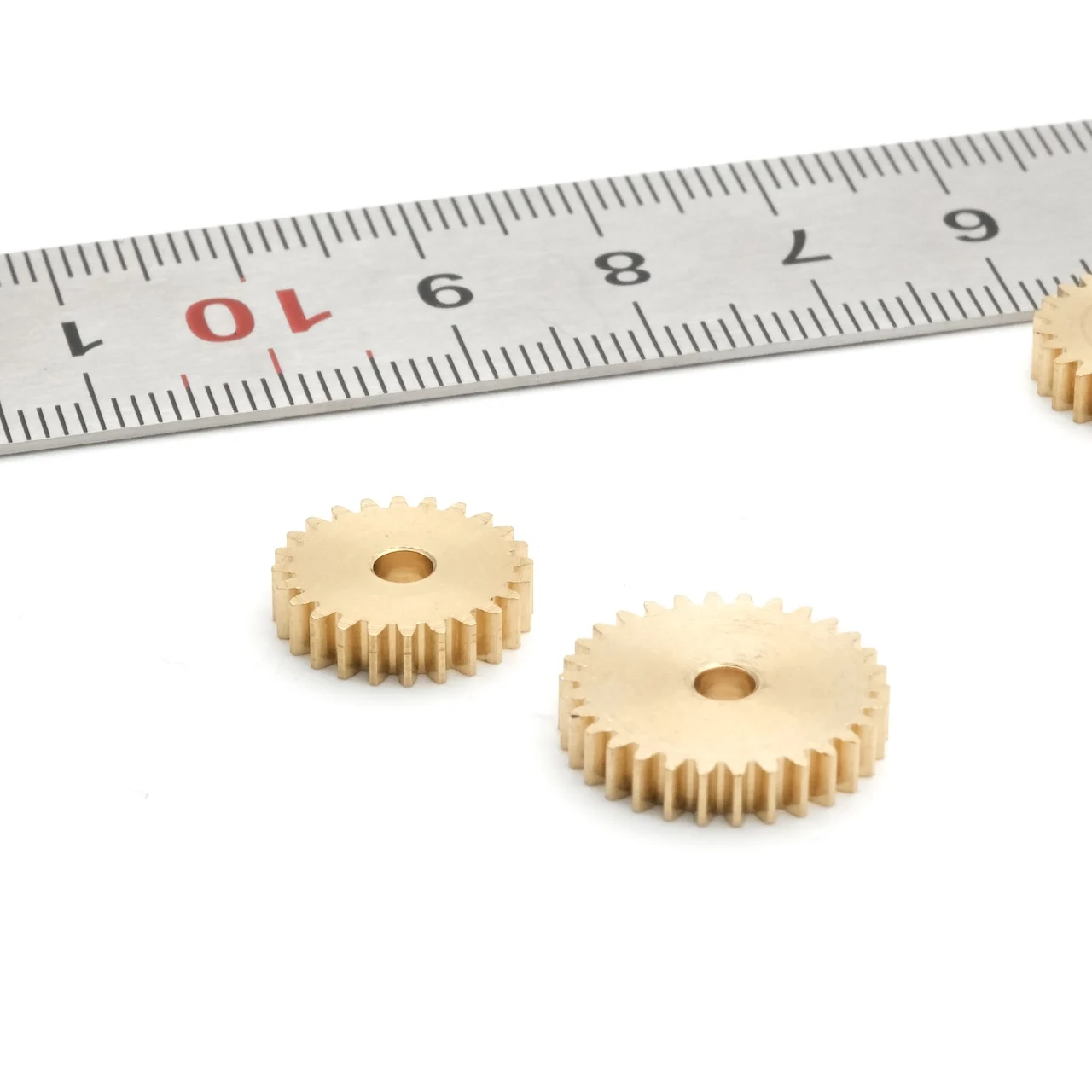 1 PIECE 0.5M 20/24/30/60/100 Teeth 3mm Thick Spur Copper Gear 2.5/3/5mm HOLE DIY MODEL