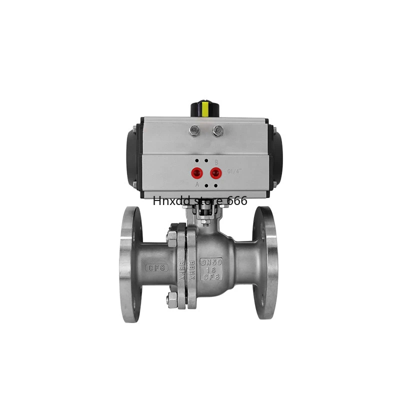 Pneumatic Stainless Steel Flanged Ball Valve/Q641F-16P/316L Silica Sol Precision Casting High Platform