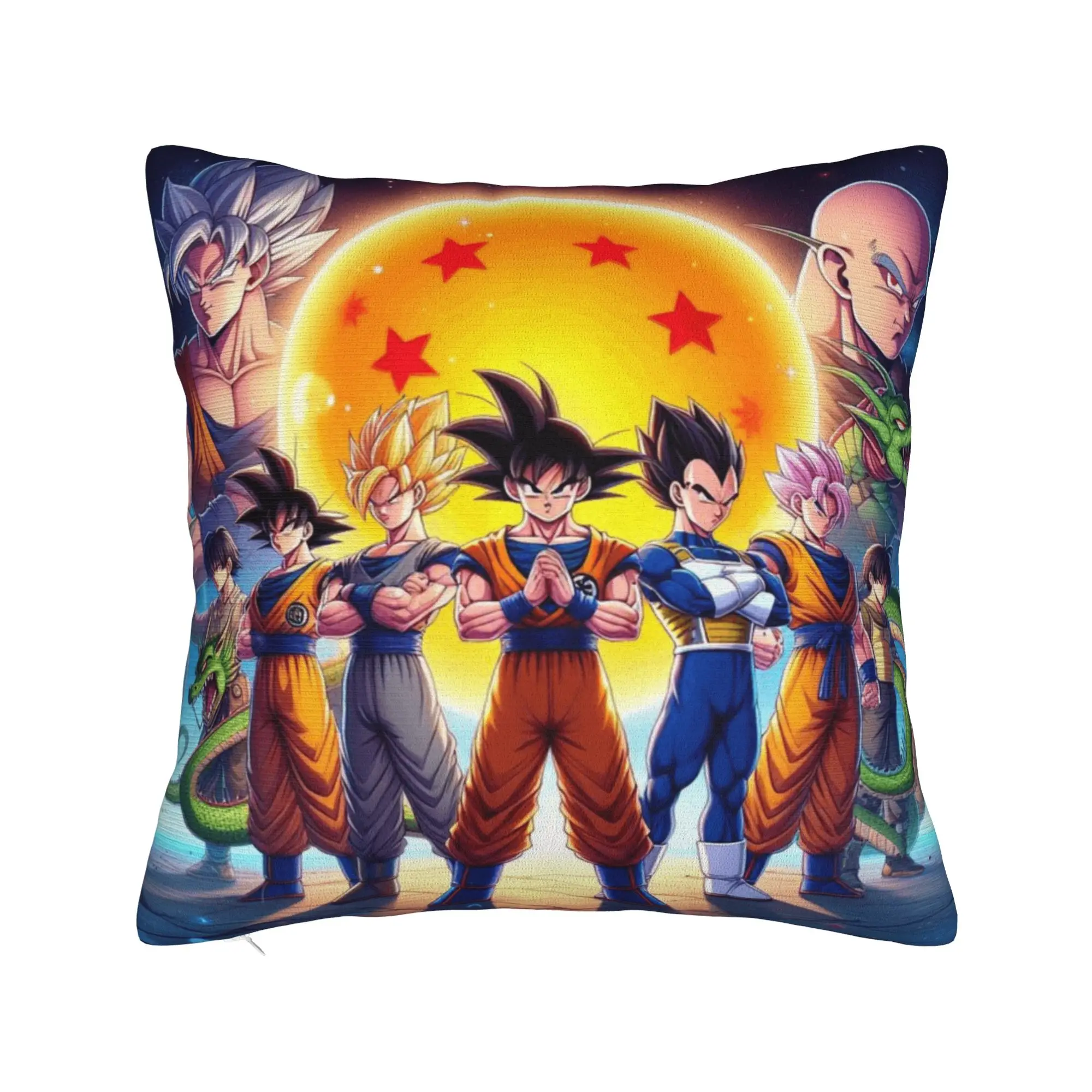 D-Dragon Anime Pillow Cover  Comfy Cushion Cover Cute Funny Pillow Case For Sofa Home Decor