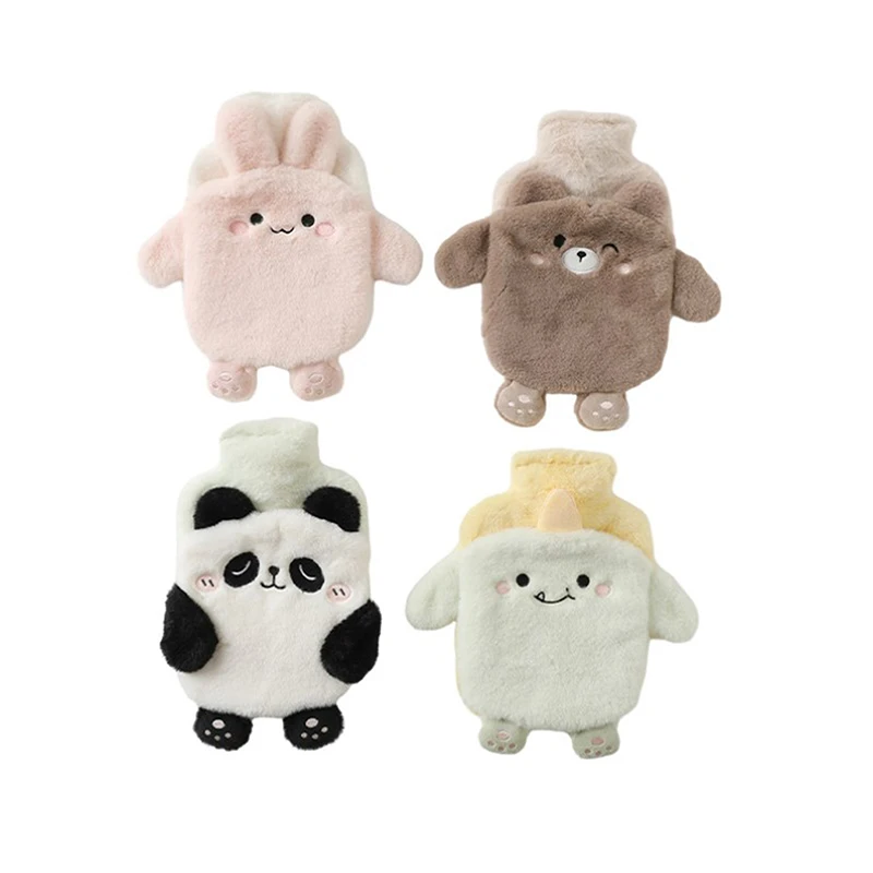 Kawaii ฉนวนกันความร้อนขวดน้ําร้อน Plush ยางมือและเท้า Belly อุ่นป้องกันการระเบิดน้ําร้อนสําหรับผู้หญิงระยะเวลาน่ารัก