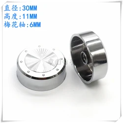 2PCS Galvaniseren Knop Cap Potentiometer Knop Cap 30*11mm Zilver Plastic Audio Knop Cap Eindversterker knop Cap
