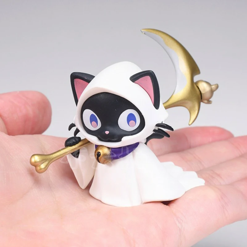 

Новинка в наличии, серп жнец, кошка, витое яйцо, слепая коробка, фигурка кошки в форме жнеца, коллекция украшений, идеальный праздничный подарок