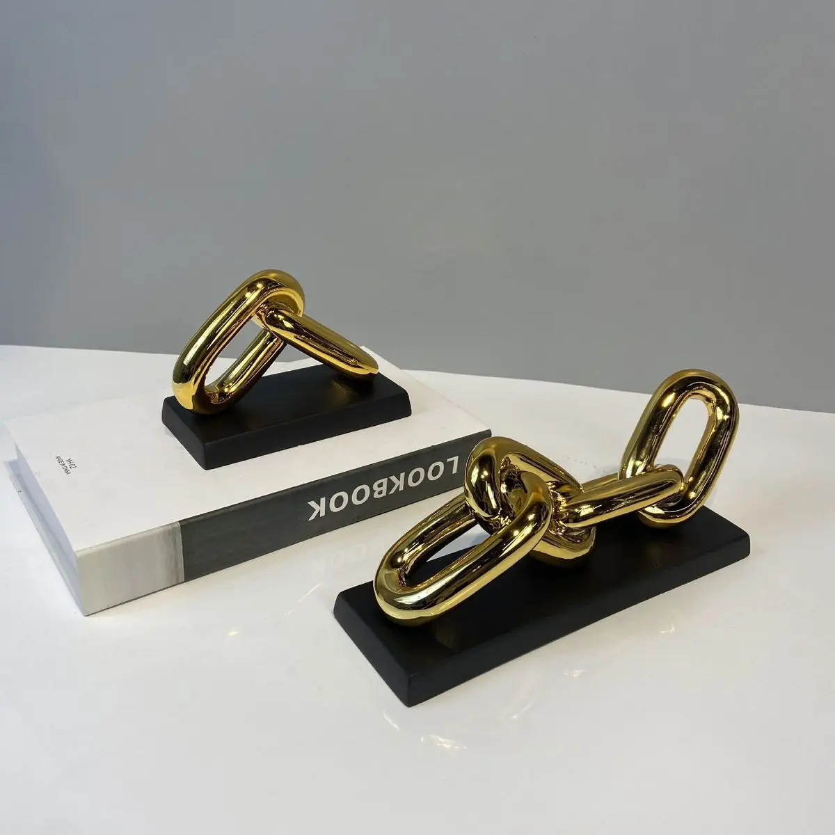 

Модные креативные аксессуары для дома, абстрактное моделирование цепи, дизайнерское керамическое украшение для крыльца отеля