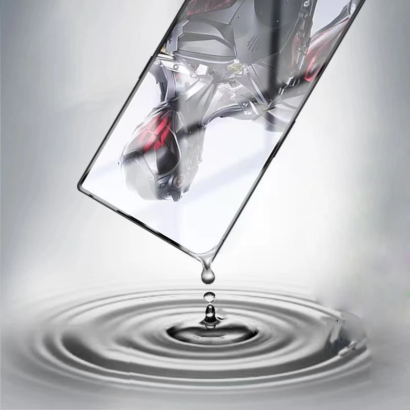 حامي شاشة زجاجي مخفف 9h لجهاز أحمر magic8 8s pro ، واقي عدسات الكاميرا الناعم ، nubia red magic9 pro plus