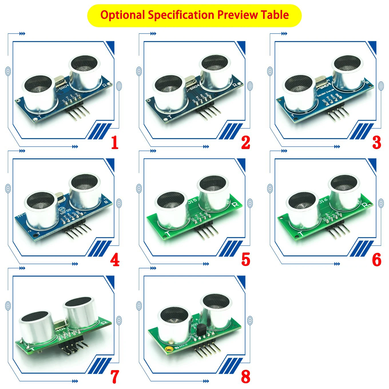 1PCS Ultrasonic Module 5 needles HC-SR04 HYSRF05 Distance Measuring Transducer Sensor Samples Best prices US-015 US-016 KS-013