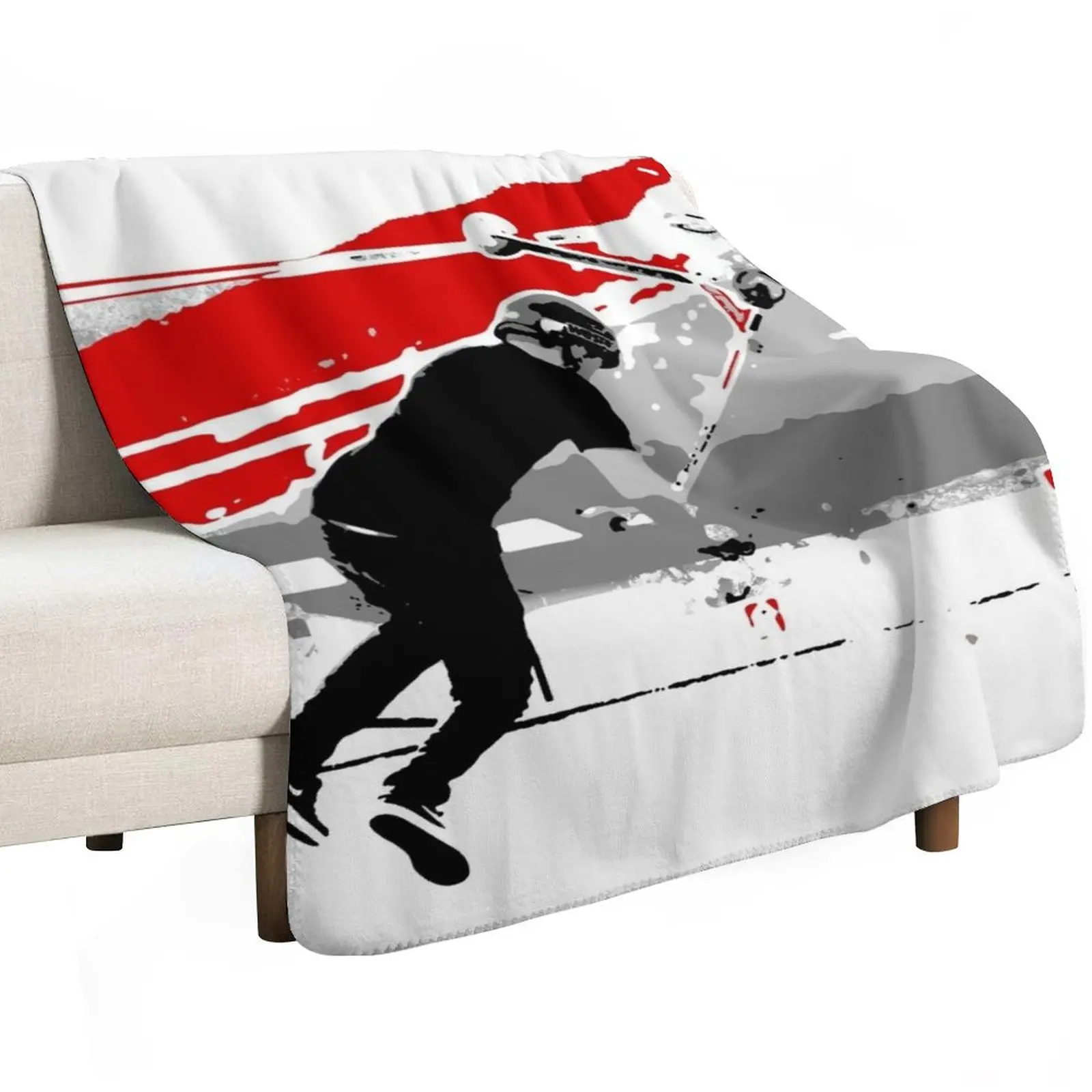 Spinning the Deck - Tail-whip Scooter Stunt Throw Blanket Heavy funny gift Hair Moving Tourist warm winter Blankets