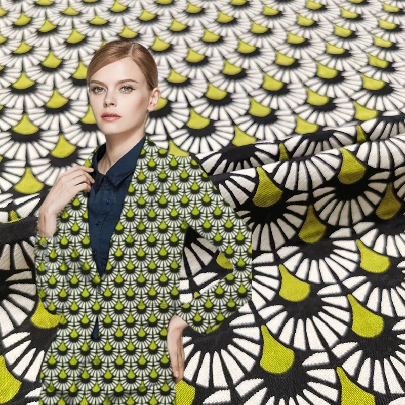 

Жаккардовая парча, окрашенная в пряже ткань, брендовый модный дизайн, осень-зима для платья, ветровка, ткань для шитья своими руками по метрам Materi