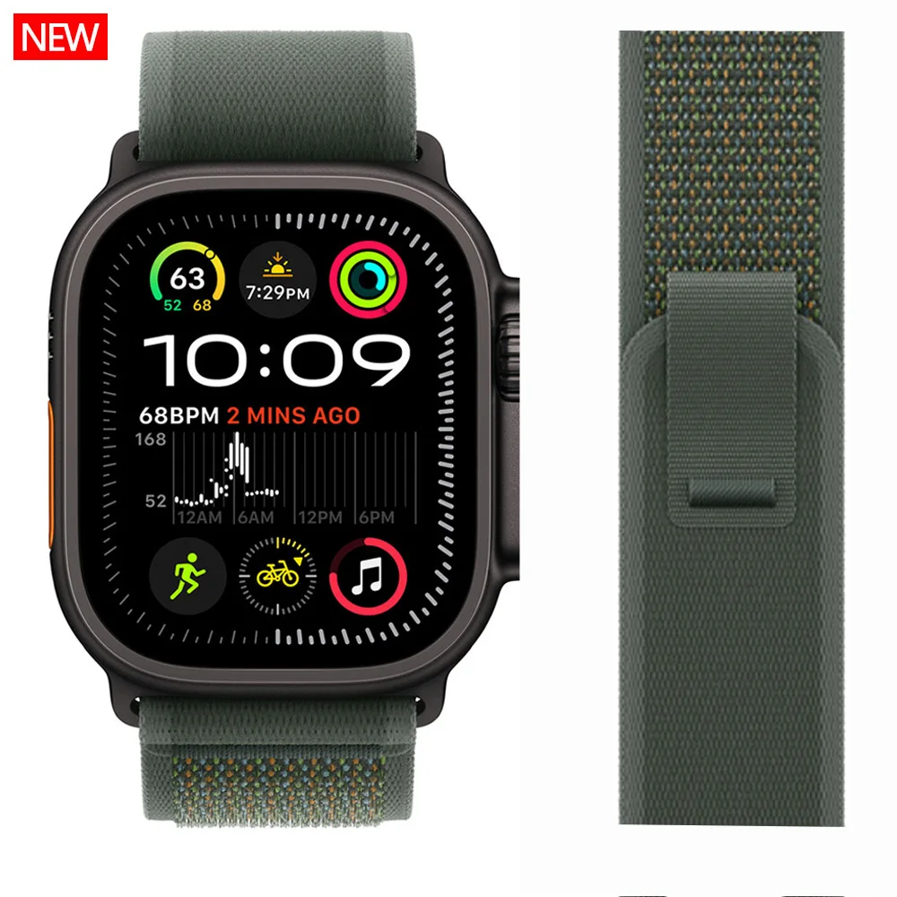 Trail Loop Armband für Apple Watch Ultra 4 3 2, 49 44 40mm 45mm 41mm 42mm, Armband für iWatch Series 7 6 5 SE3 8 9 10 11 12 46mm – Detail 3