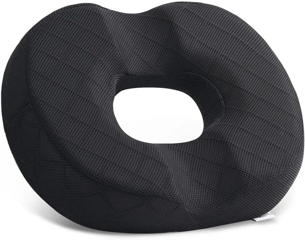 

Memory Foam Donut Cushion for Tailbone Pain Relief - Pressure Reducing Seat Pillow for Office Chair, Car & Wheelchair