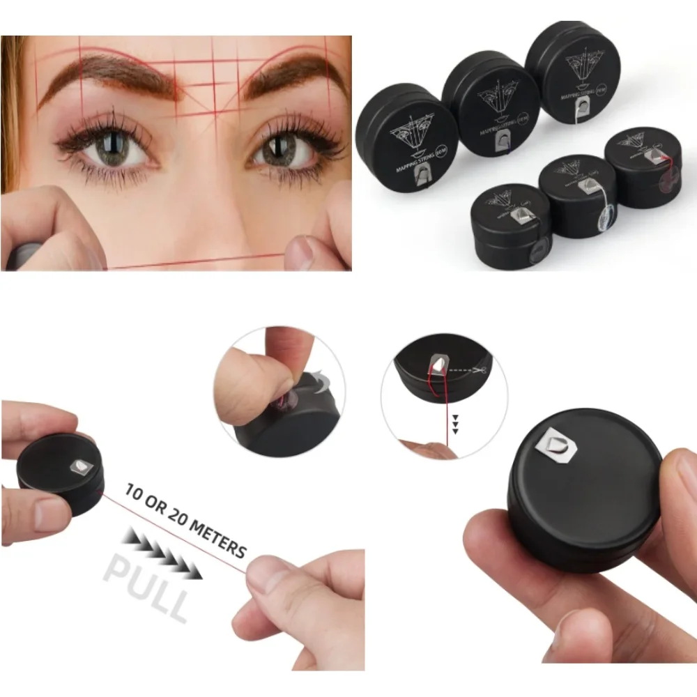 

Microblading Mapping String 10/20M Eyebrow Pre-inked Thread Permanent Makeup Tattoo Dyeing Line Brows Marker Positioning Tools
