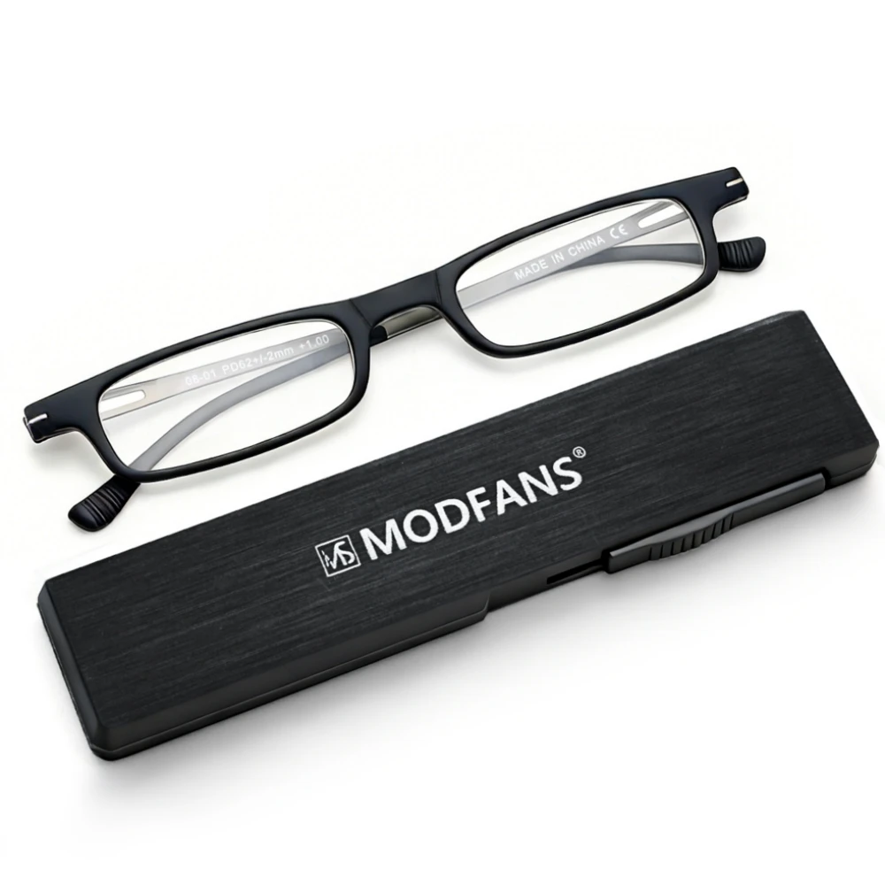 MODFANS Lunettes de lecture pliantes ultra-fines et légères pour femmes et hommes, TR90, bloquant la lumière bleue, anti-UV/anti-fatigue oculaire, pliables, portables 3