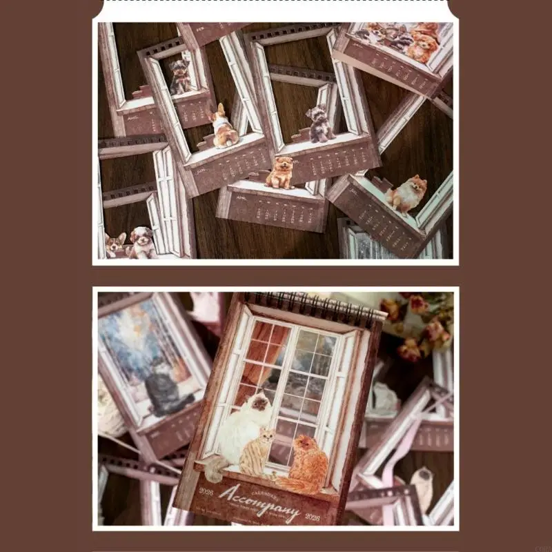 

CORA Трекеры задач из переработанной бумаги Календарь Настольные органайзеры в стиле ретро для повышения производительности