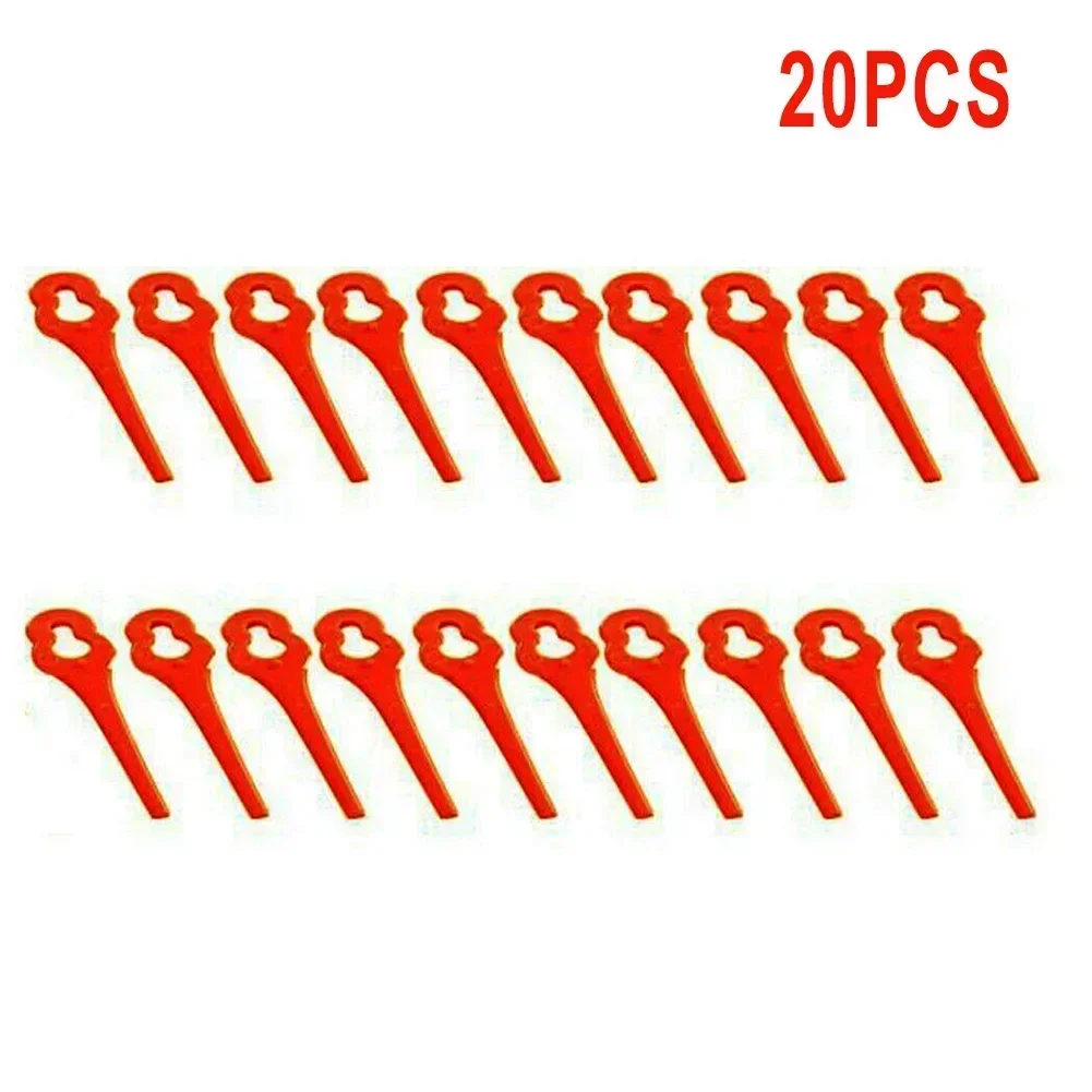 20/100 Viên Cỏ Tông Đơ Cắt Lưỡi Dao Bàn Chải Cắt Đầu Cánh Quạt Bằng Nhựa Cho FUXTEC 20V FX-E1RT20 Không Dây Strimmer Bãi Cỏ máy Cắt Cỏ