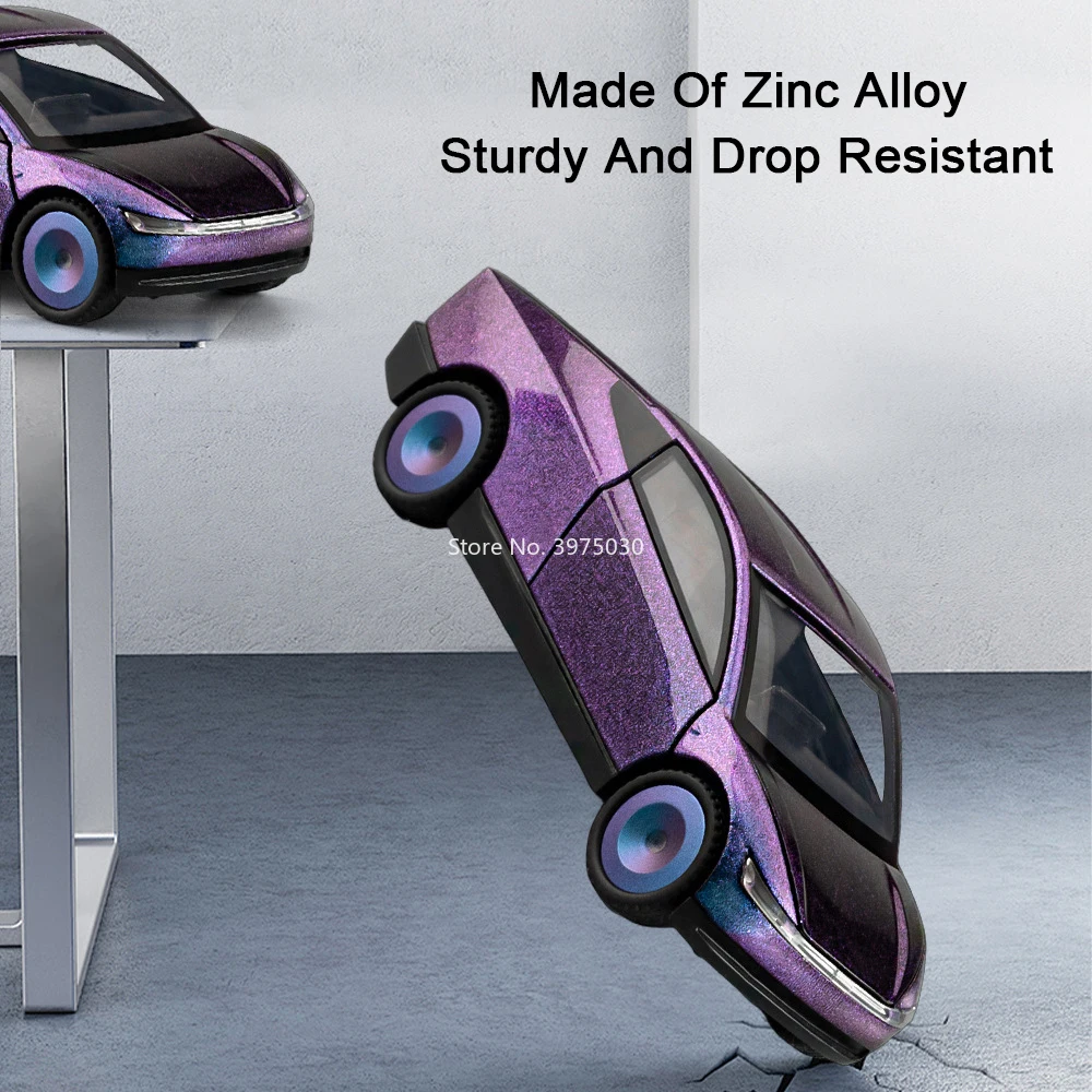 1:32 Robotaxi Alloy Diecast Models Toy Cars Wheel Pull Back Miniature Vehicles Doors Can Opened Car Children's Interactive Toys