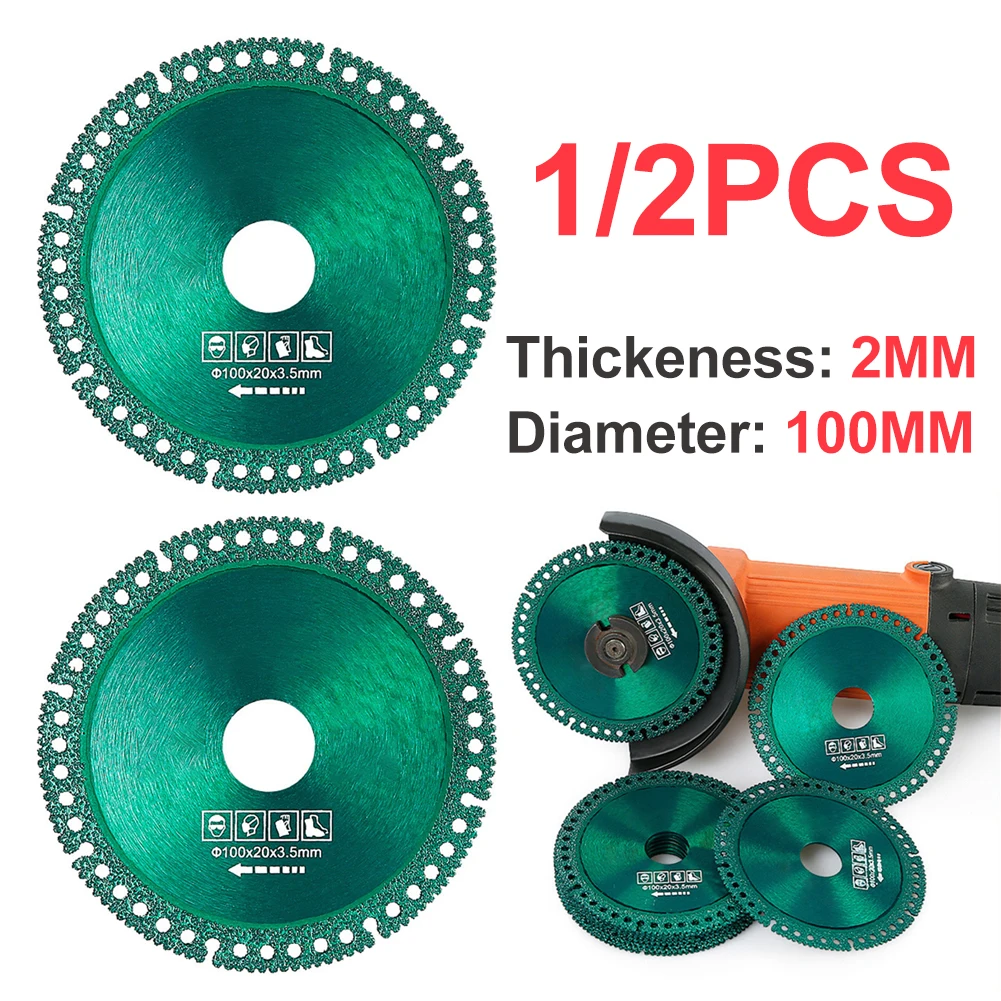 1/2Pcs Glas Snijden Disc 100Mm 2Mm Dikte Zaagblad Jade Kristal Wijn Flessen Slijpen Afkanten snijmes Snijden