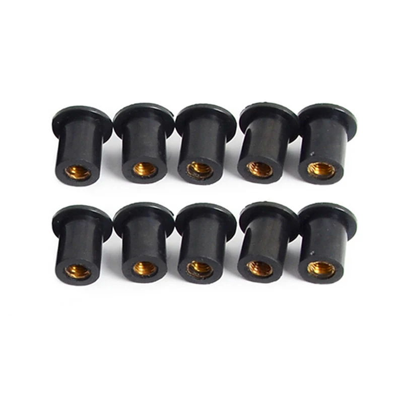 10pcs M5 Rubber Grommet Rubber Well Nut Metric Windscreen Nuts For Suzuki Bandit Hayabusa GSX-R1300 GSX-R 600 750 1000 Honda CBR