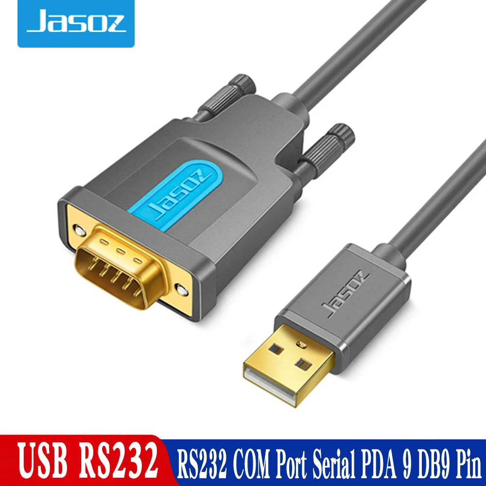 Jasoz USB to RS232 COM Port Serial PDA 9 DB9 Pin Cable Adapter Prolific pl2303 for Windows 7 8.1 XP Vista Mac OS USB RS232 COM 3