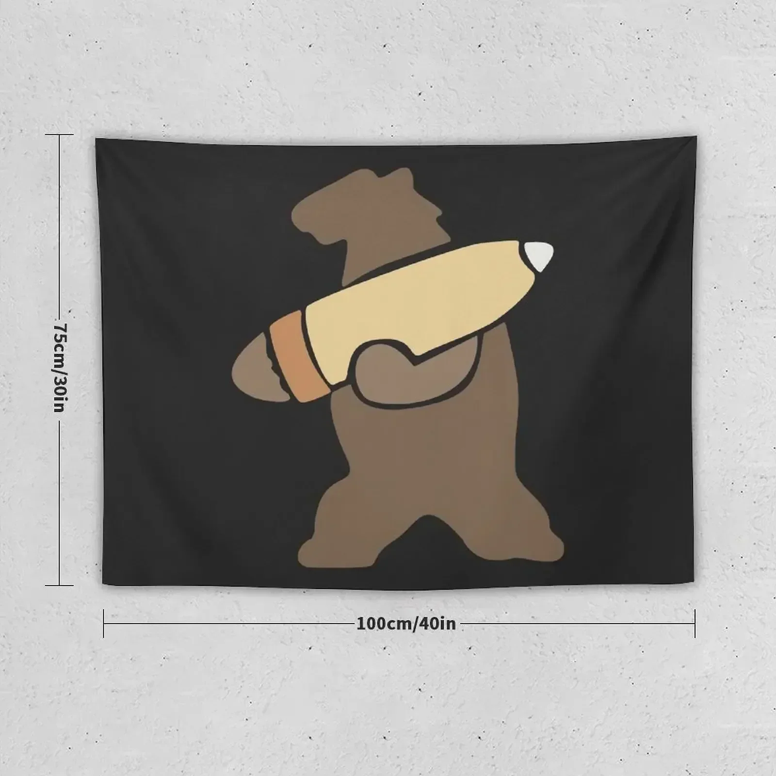 Wojtek the bear (Polish Soldier Bear) - Natural Brown Tapestry Japanese Room Decor Bedroom Organization And Decoration Tapestry