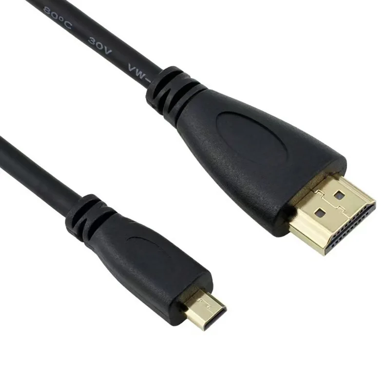 

Micro HDMI to HDMI Conversion Cable1M-3M Mini Head 1.4 Version 1080P Camera Tablet High-Definition Connection Cable