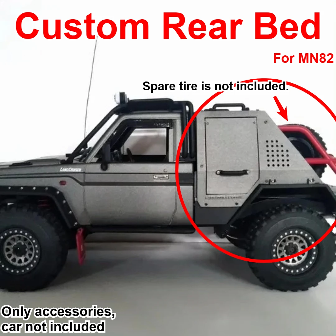 For MN82 1/12 RC Offroad Crawler Roll Cage Tube Hunting Rear Bed Custom Model Number Decorative Styling Decor Upgrade Parts