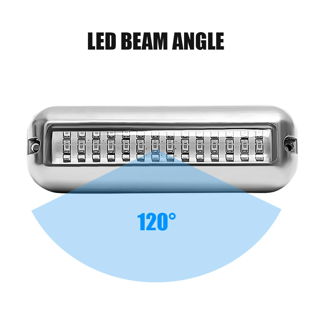 42 LED waterdichte marineboot LED-licht roestvrij staal onderwater ponton spiegellamp jachtcabine dek achterlichten accessoires