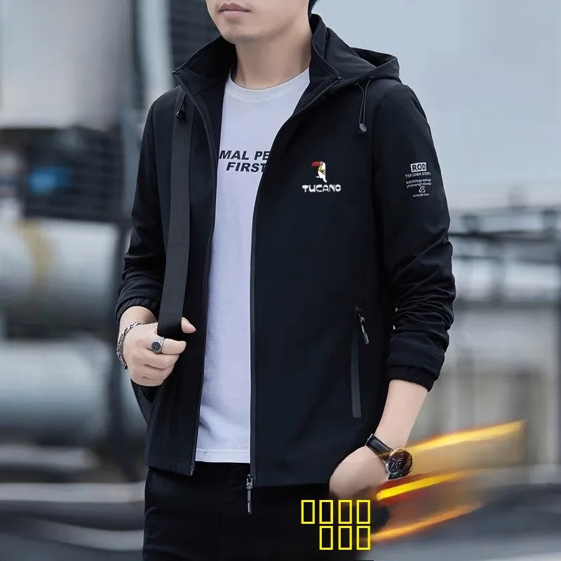 

TUCANO деревянная мужская куртка, повседневная съемная шляпа, весенне-осенняя новая универсальная верхняя модная одежда, верхняя одежда