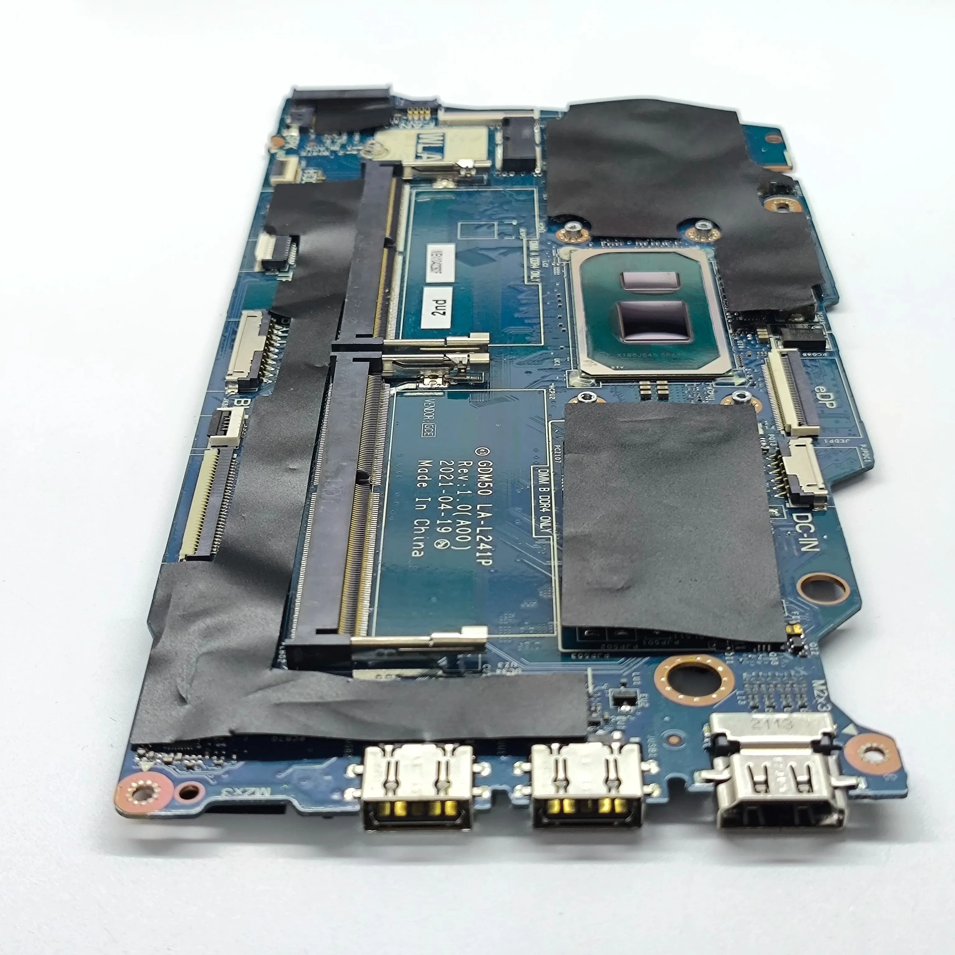 Motherboard Laptop 45 Pin untuk Dell Vostro 15 3510, Papan Sistem i3/i5/i7 Generasi ke-11, Pentium 7505, Celeron 6305, Papan CPU LA-L241P