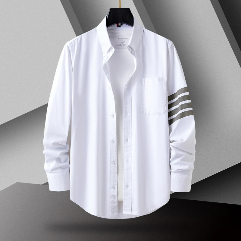 2024 Brand Clothing Male Spring High Quality Long Sleeve Shirts/Men\'s Slim Fit lapel Leisure Shirts/Fashion Tops Plus Size 1063