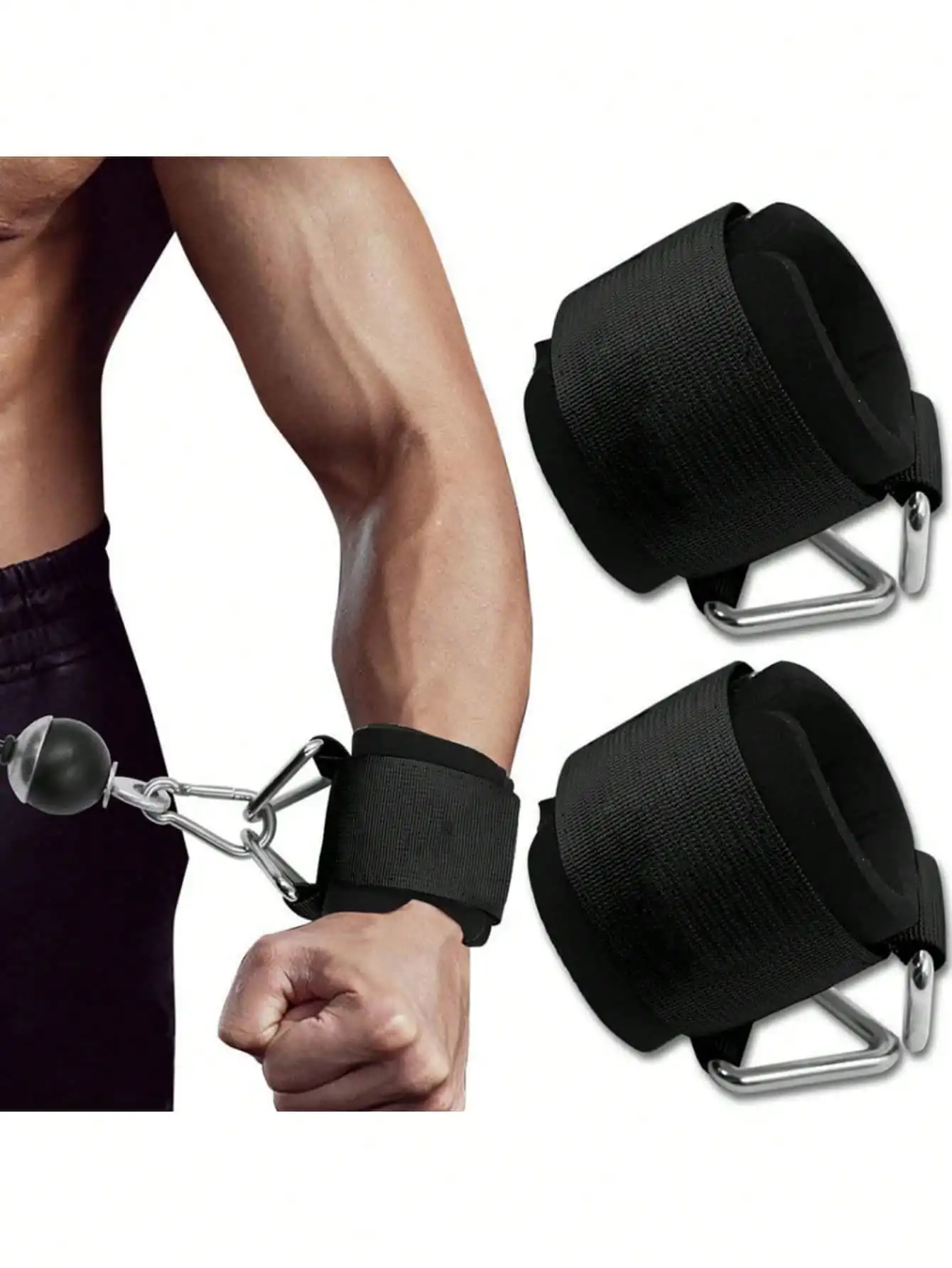 

1pc Adjustable Fitness Wrist Strap, Non-Slip Design, High-Strength Strap, Non-Slip Grip, Suitable For Cable Machines, Weight Lifting, Pull-Ups, Lat Pulldowns, Suitable For Gym And Home Fitness Equipment, Applicable To Cable Machines, Barbells, Dumbbells