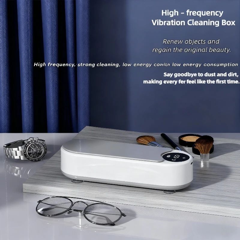 High Frequency Vibration Jewelry Cleaner 360° Automatic Deep Clean Ultra Portable USB Rechargeable Jewelry Cleaning Machine