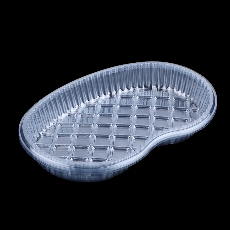 20Pcs Medication Change Tray Dental Tray Curved Tray Disposable Waist-shaped Plastic Clear Sterile Medication Change Box