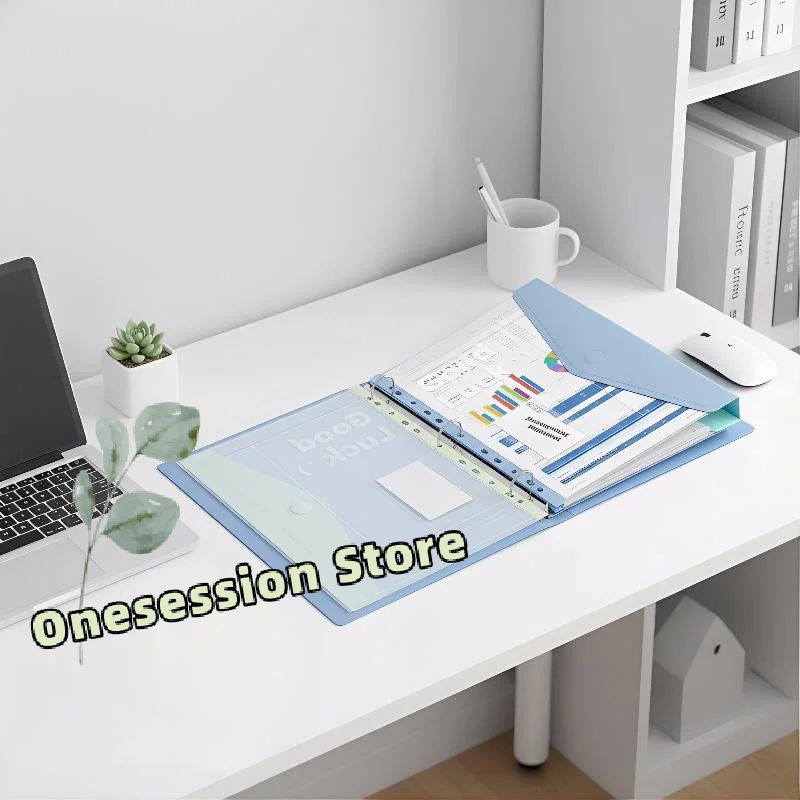 

A4 Transparent Data Book Folder 1 4 5PCS Removable Pockets Portable Filing Solution for Students School Office Documents Storage