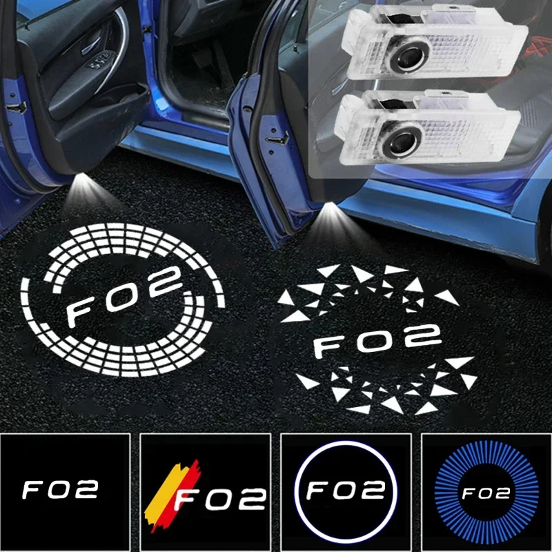 2PCS LED Car Door Projector Welcome Lights For BMW 7 Series F02 2009‑2015 Ghost Shadow Courtesy Badge Lamp Decor Accessories