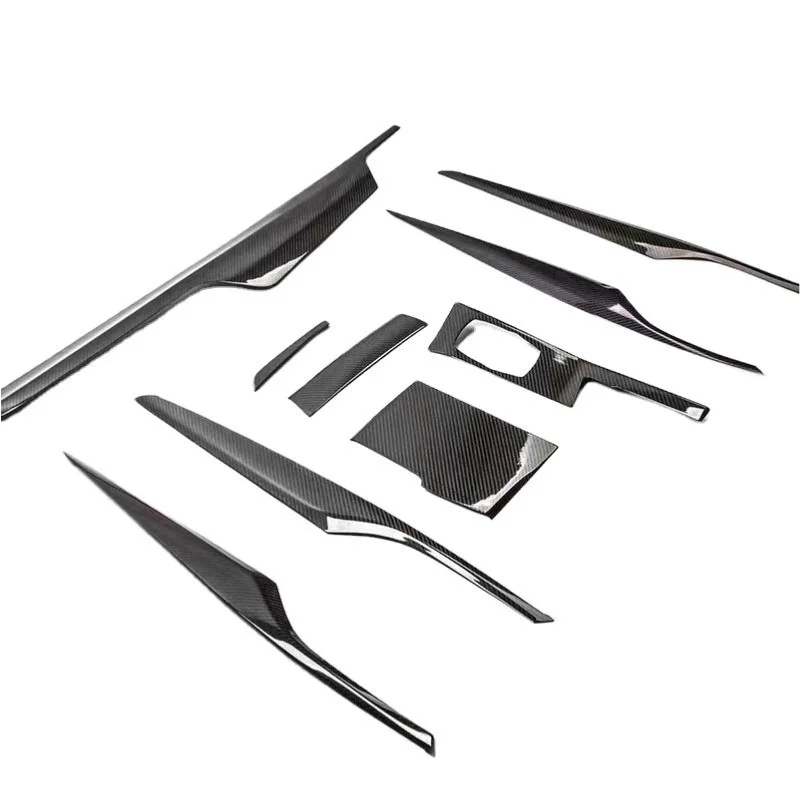 

For BMW G30 G38 G32 F90 M5 Dashboard Center Console Door Panel Sticker Dry Carbon Fiber Interior Kit 2017-2023