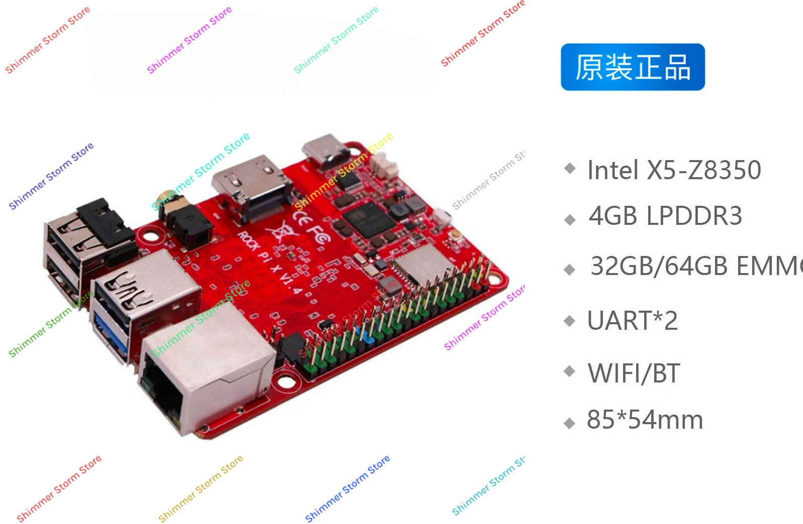 New ROCK PI X B MODELB Win10 Atom x5-Z8300 board