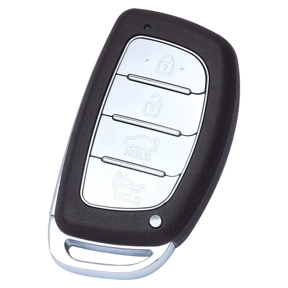 KEYECU Ersatz-Smart-Remote-Key-Shell-Gehäuse mit 4 Tasten für Hyundai IX25 IX35 SONATA Tucson – mit Batteriehalter oder ohne