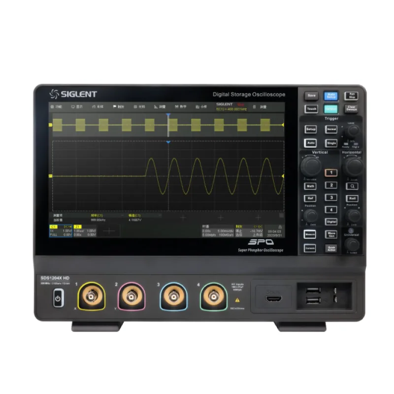 SIGLENT high  resolution digital storage oscilloscopes（SDS1104X HD/SDS1204X HD/SDS1102X HD/SDS1202X HD）12-bit High Resolution