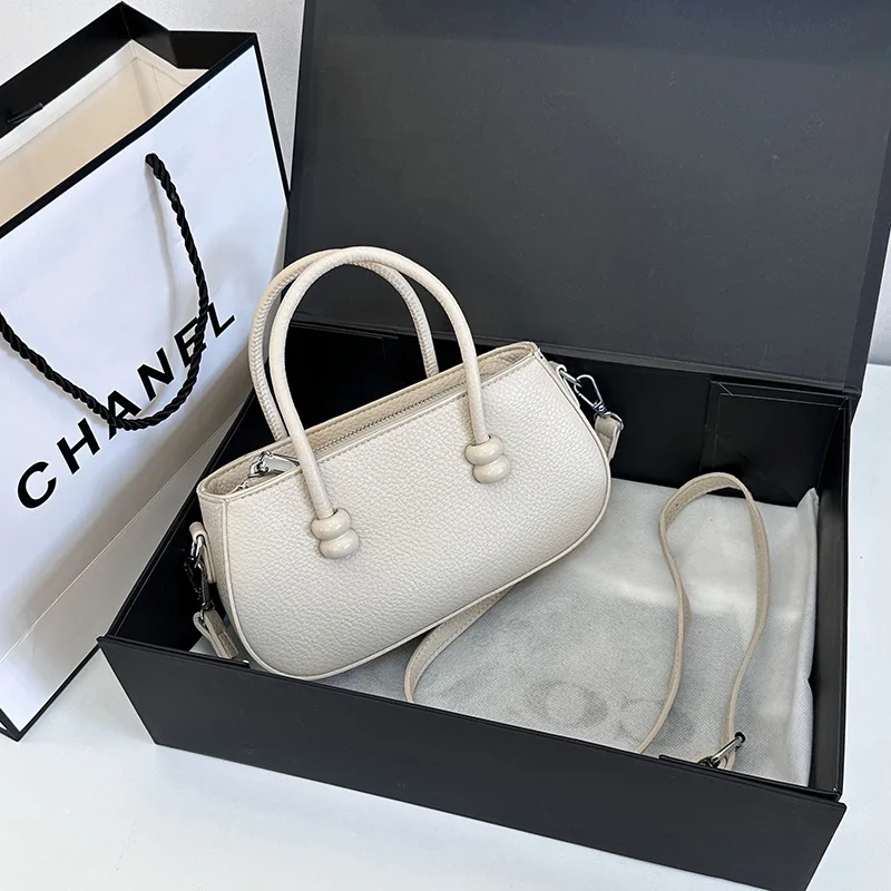 

2025 Spring Summer Textured Square Bag for Women Minimalist Crossbody Purse Stylish Handheld Tote Versatile Chic