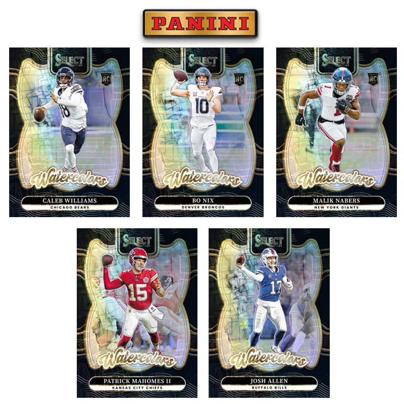 

Panini 2025 Nfl Select Watercolors Black Prizms Josh Allen Patrick Mahomes II Bo Nix Diy Rugby Star Trading Card Gift Collection