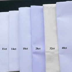 evenweave 28CT 28ST /25CT 22CT 14CT 16CT 18CT cross stitch canvas cloth embroidery fabric white color, 28ct evenweave