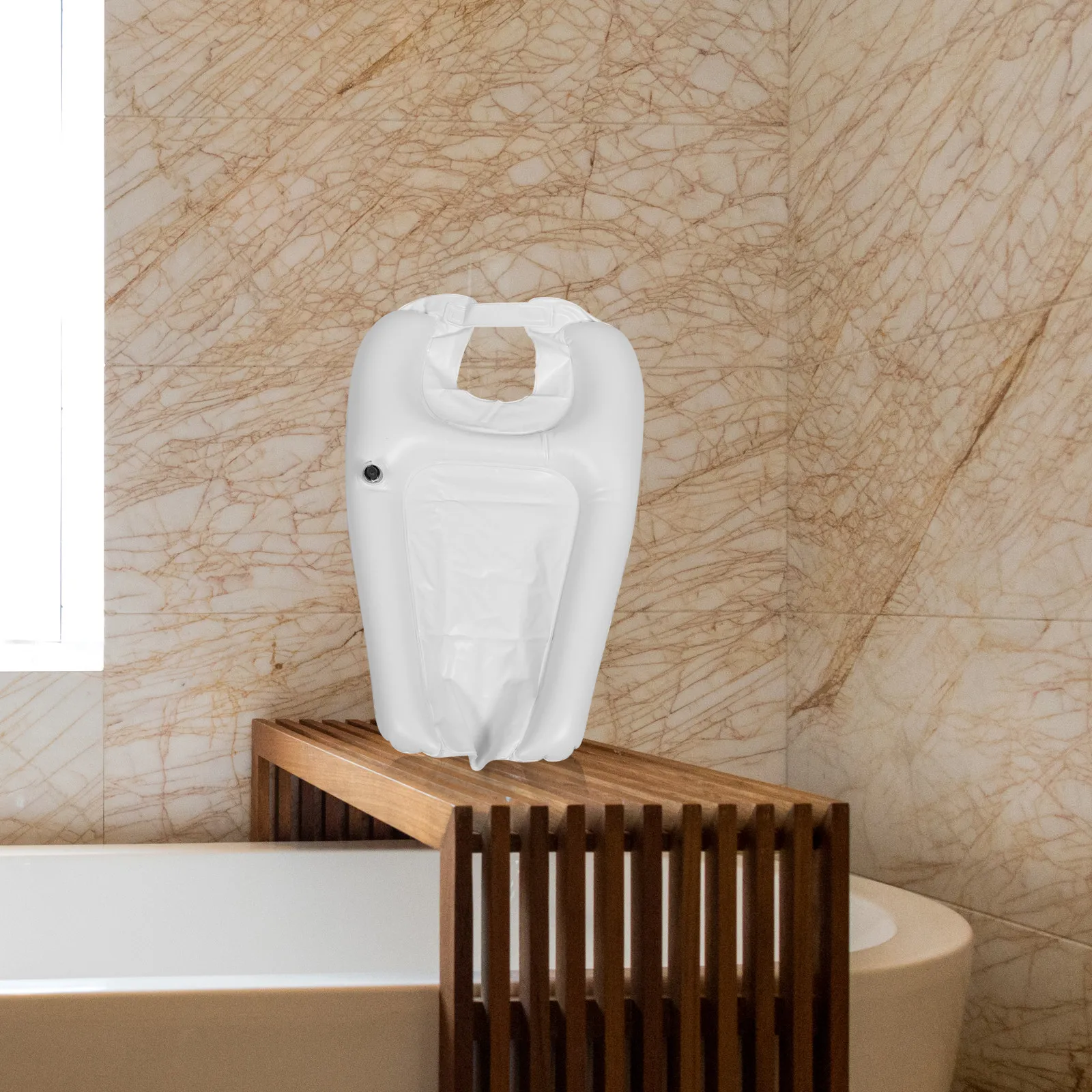 

Inflatable Shampoo Basin Large Portable Hair Washing Tray for Bedridden Elderly Pregnant Patients Comfortable Head Neck Support