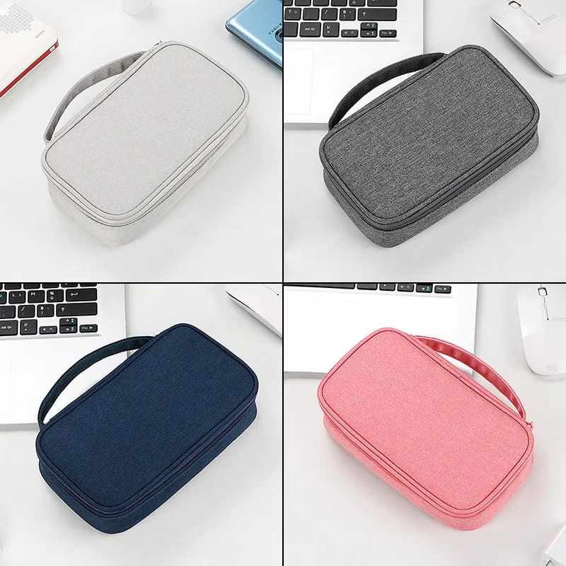 Multifunctional Waterproof Travel Organizer Bag for Phone Accessories Power Bank Hard Drive Earphone Charger