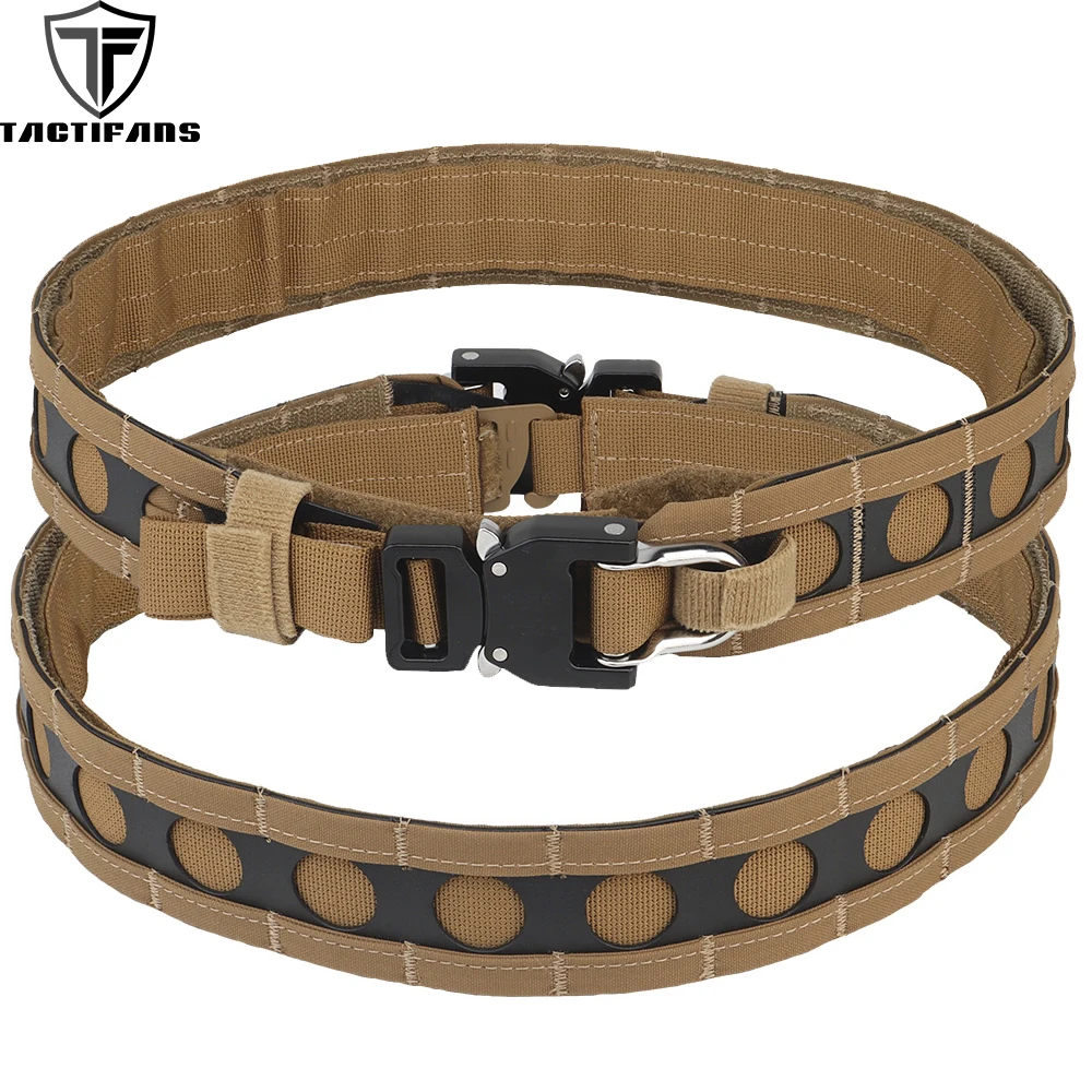 

Tactical Bison Battel Belt Two Layer Quick Detach Metal Buckle Lightweight Low Profile Molle Waist Belt Ferro Style Airsoft Gear